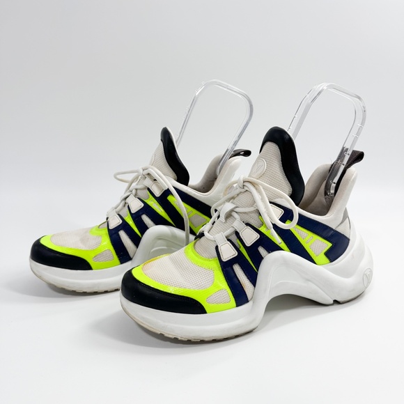 Louis Vuitton Archlight Yellow White Mesh Sneakers 39 - Picture 1 of 8